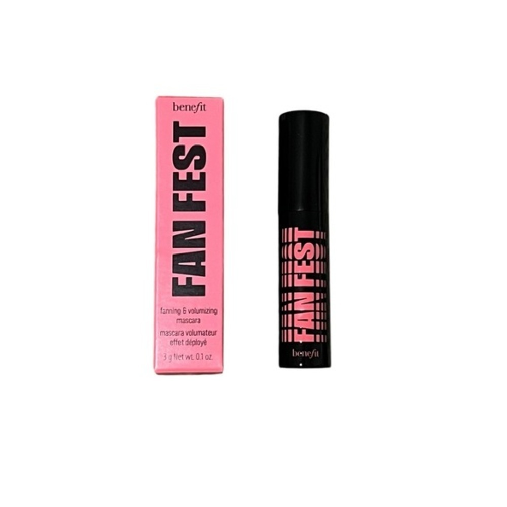 Benefit Fan Fest Fanning & Volumizing Mascara in Hyper Black Mini .1oz, 3g NIB